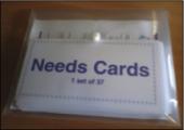 needs cards. restorative training materials